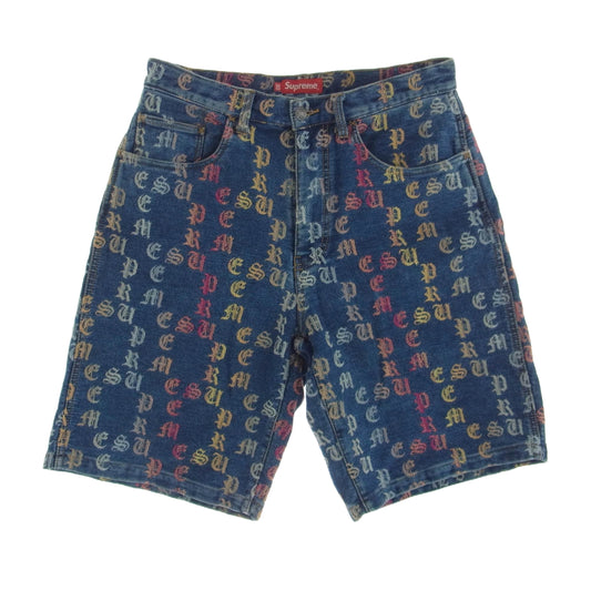 Supreme シュプリーム 22SS Gradient Jacquard Denim Short デニム ショーツ マルチカラー系 30【中古】