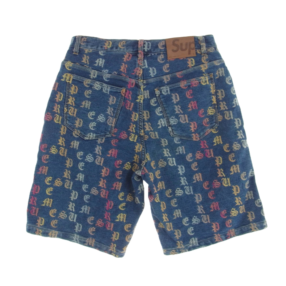 Supreme シュプリーム 22SS Gradient Jacquard Denim Short デニム ショーツ マルチカラー系 30【中古】