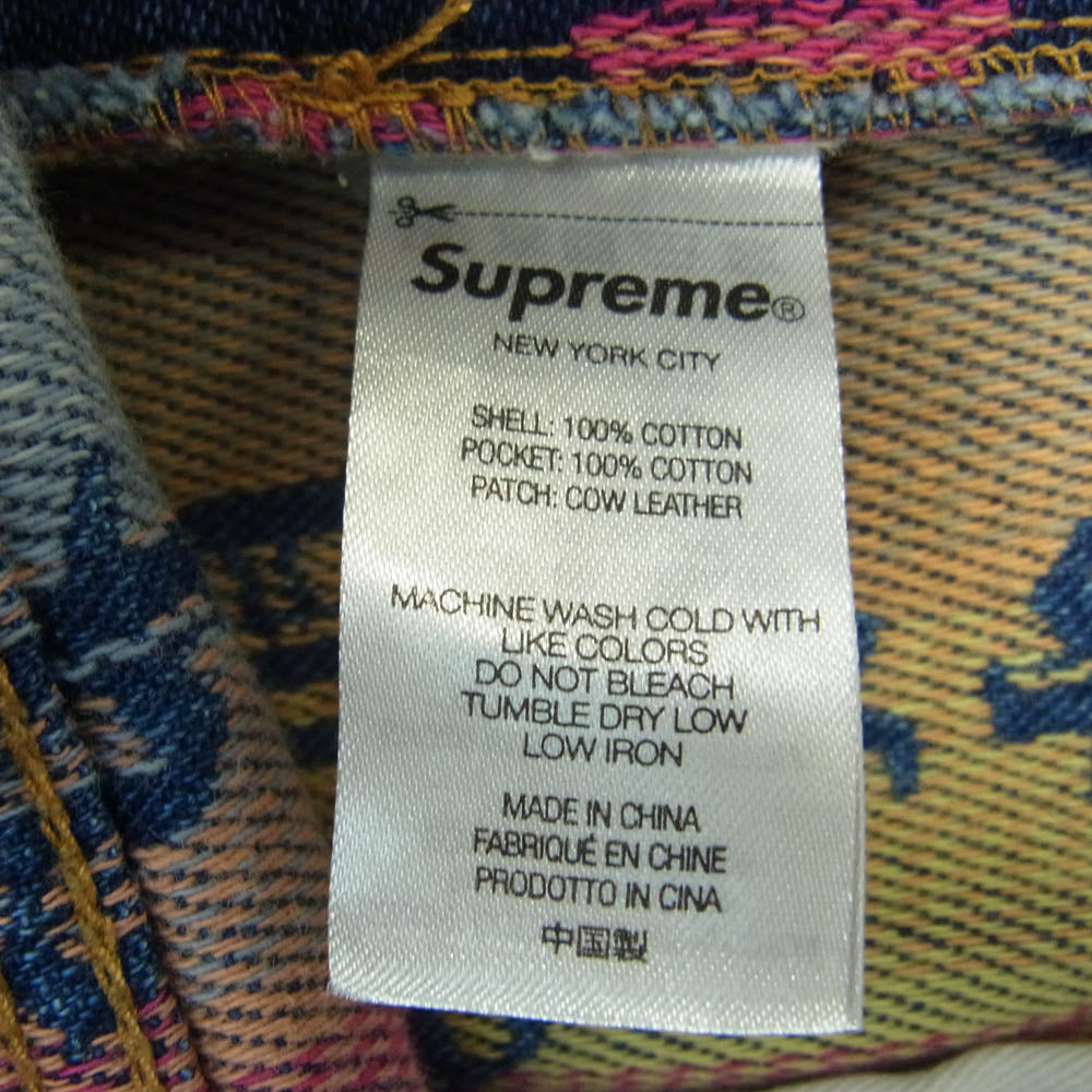 Supreme シュプリーム 22SS Gradient Jacquard Denim Short デニム ショーツ マルチカラー系 30【中古】