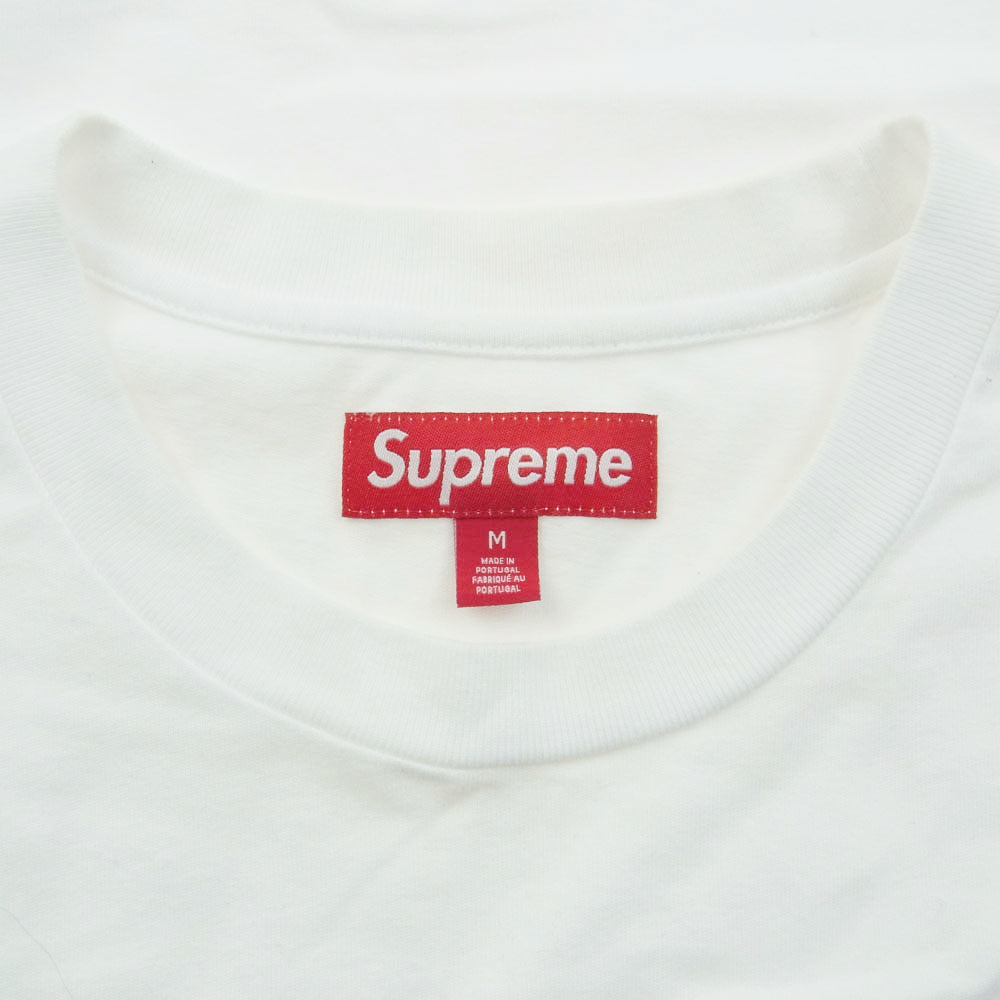 Supreme シュプリーム 23AW CLASSIC LOGO S/S TOP クラシック ロゴ 刺繍 Ｔシャツ ホワイト系 M【中古】