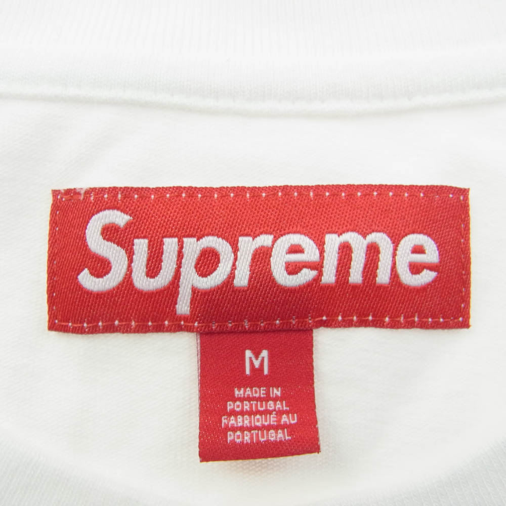 Supreme シュプリーム 23AW CLASSIC LOGO S/S TOP クラシック ロゴ 刺繍 Ｔシャツ ホワイト系 M【中古】