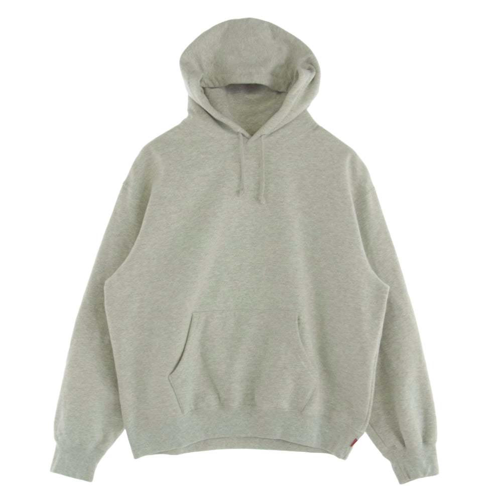 Supreme シュプリーム 23AW Satin Applique Hooded Sweatshirt サテン アップリケ スウェット パーカー グレー グレー系 M【中古】