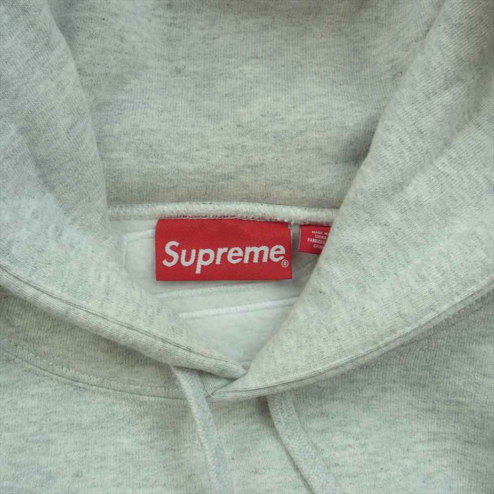 Supreme シュプリーム 23AW Satin Applique Hooded Sweatshirt サテン アップリケ スウェット パーカー グレー グレー系 M【中古】