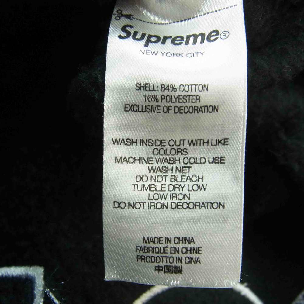 Supreme シュプリーム 23AW Satin Applique Hooded Sweatshirt サテン アップリケ スウェット パーカー ブラック ブラック系 M【中古】