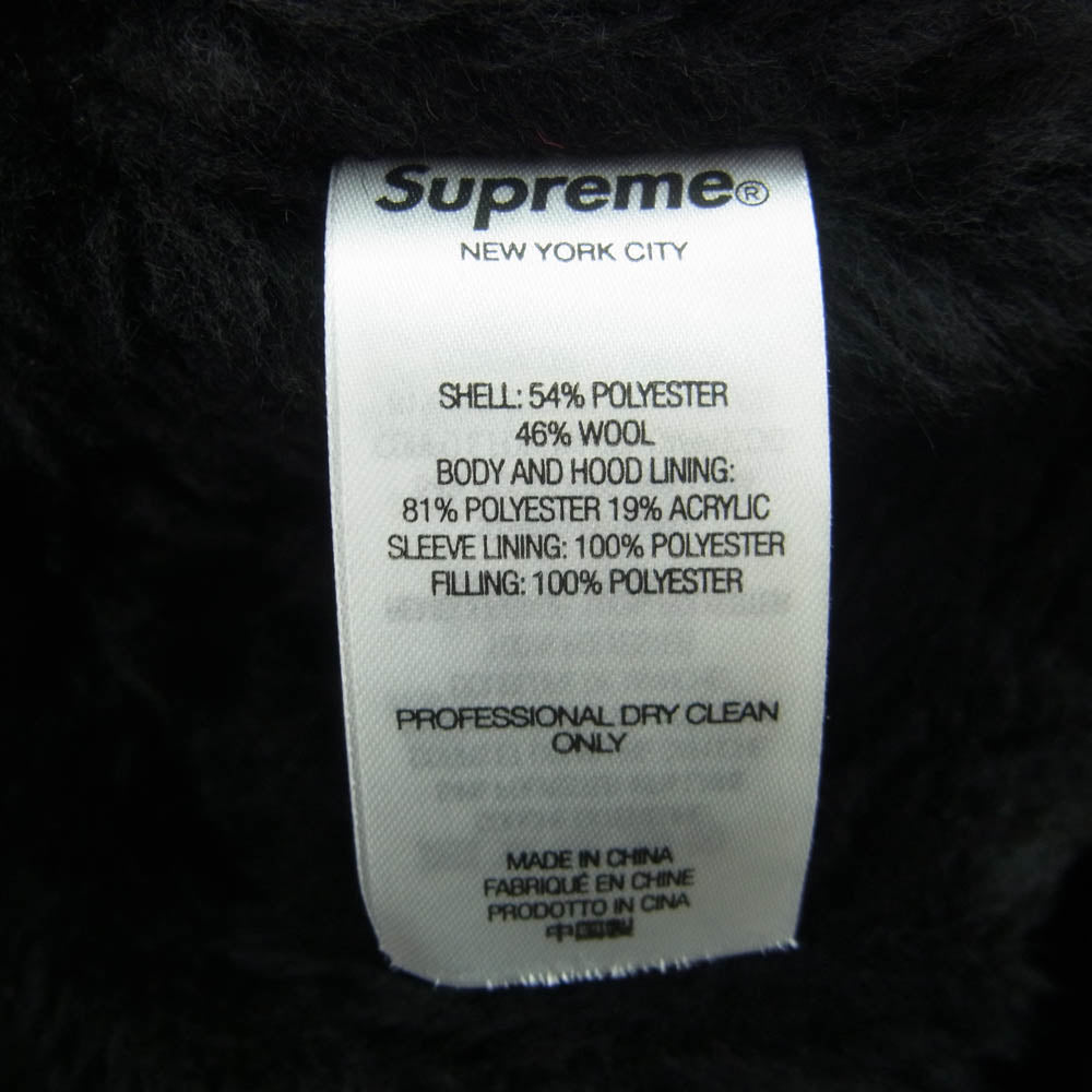 Supreme シュプリーム 23AW Plaid Wool Hooded Work Jacket プレイドチェック 裏ボア ワーク ウール ジャケット レッド系 M【中古】