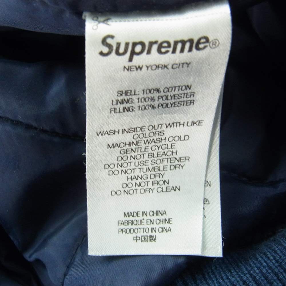 Supreme シュプリーム 23SS Washed Knockout Denim Varsity Jacket  ウォッシュ ノックアウト デニム バーシティー ジャケット スタジャン インディゴブルー系 M【中古】