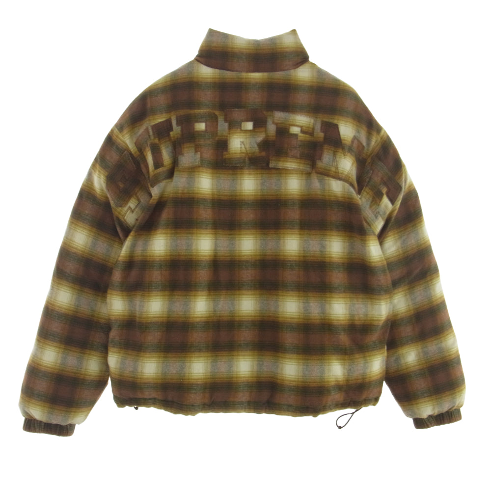 Supreme シュプリーム 22AW Flannel Reversible Puffer Jacket フランネル リバーシブル 中綿 ジャケット ブラウン系 M【中古】