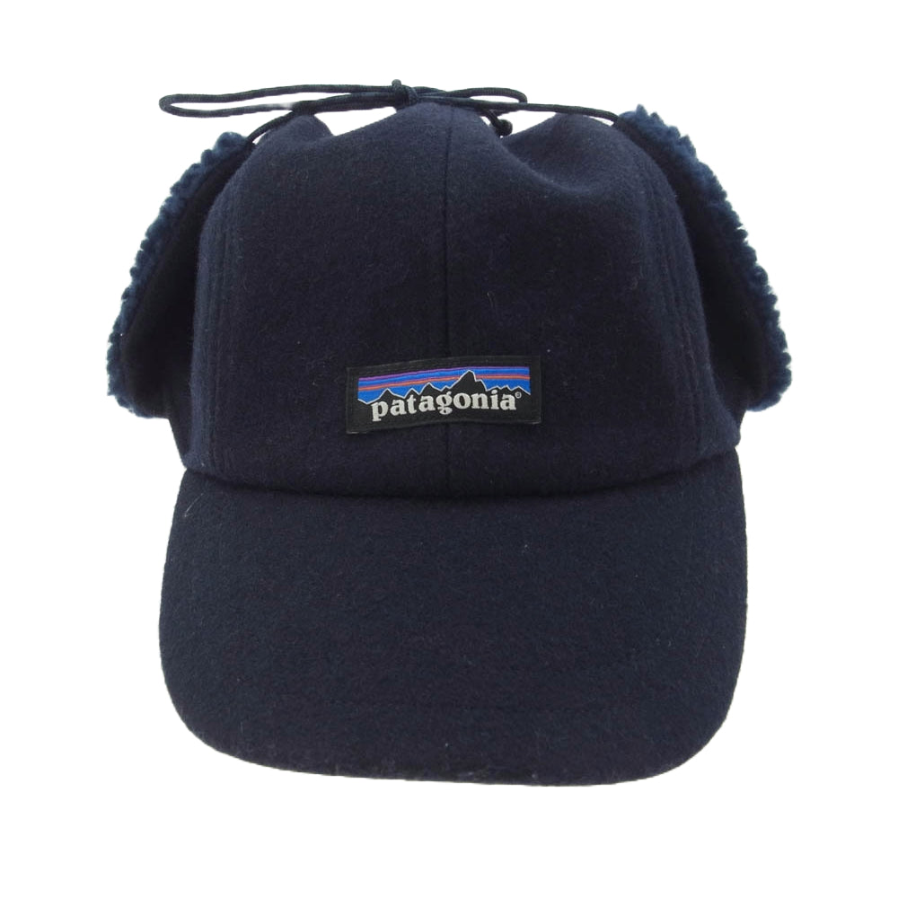 patagonia パタゴニア 22325 Recycled Wool earflap Cap リサイクル ウール イヤーフラップ キャップ 帽子 ネイビー系 S【中古】