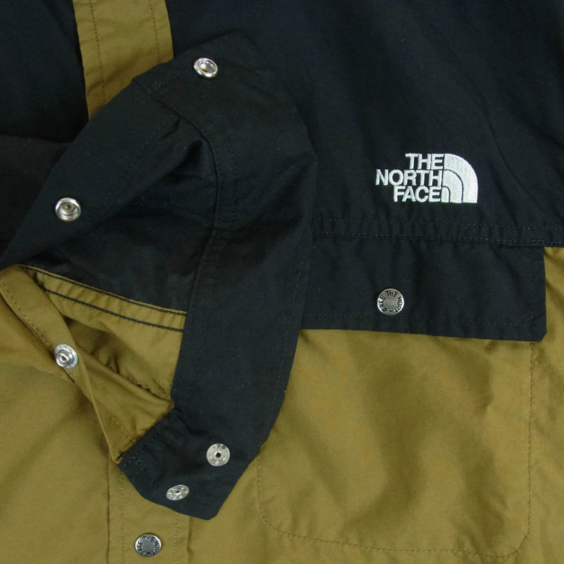 THE NORTH FACE ノースフェイス NR11961 L/S Nuptse Shirt ヌプシ 長袖 シャツ ベトナム製 カーキ系 ブラック系 S【中古】