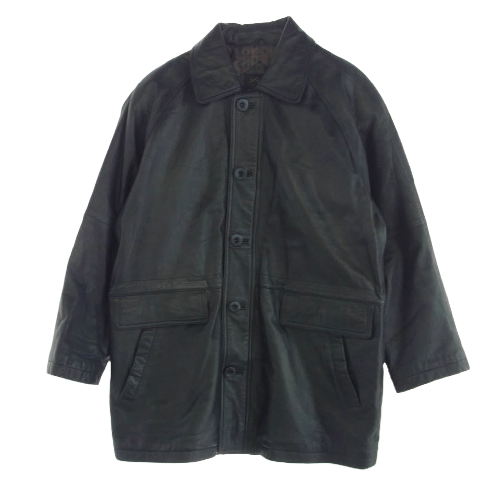 ドピオ シープ レザー コート ブラック系 M【中古】