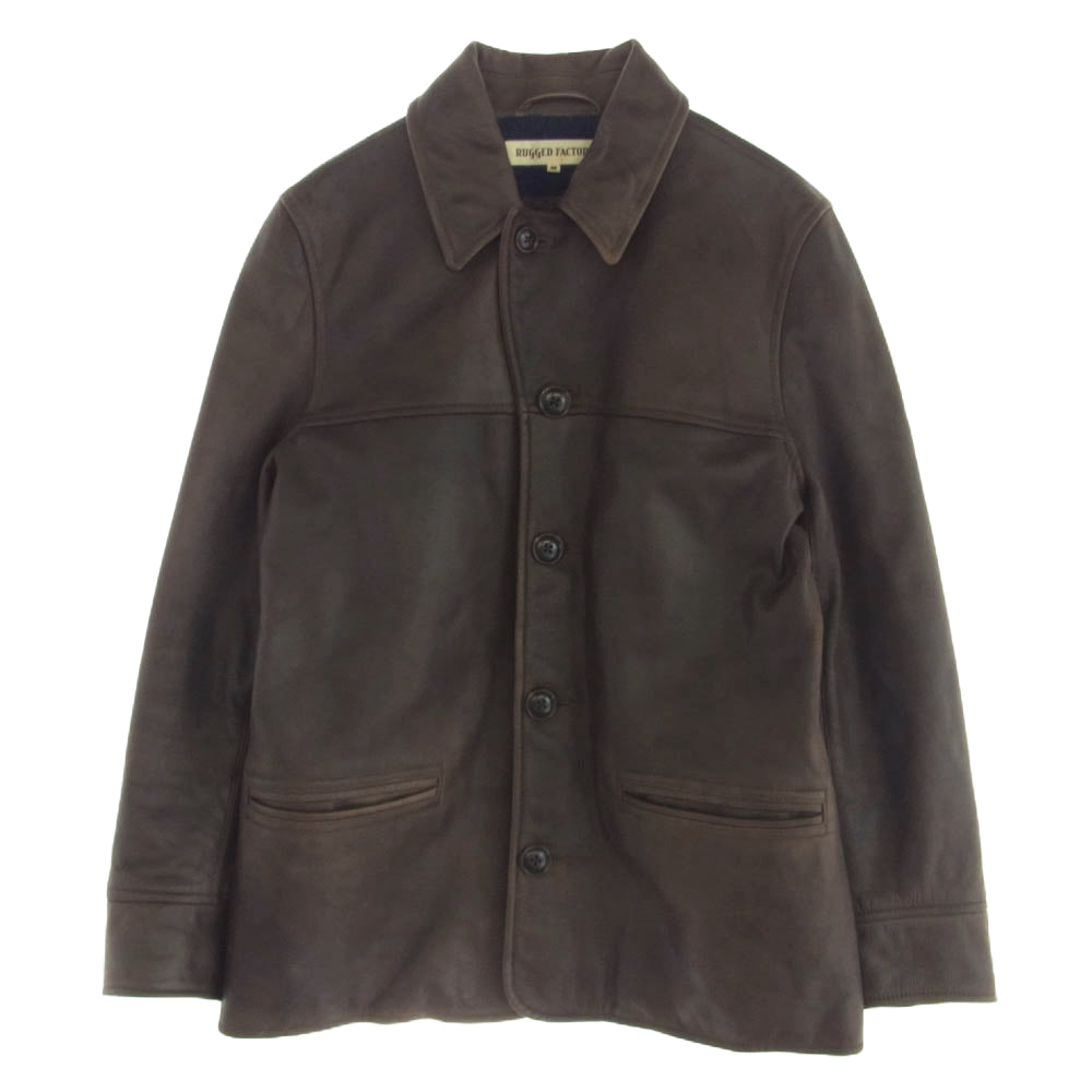 ラギッドファクットリー AA387-97002JJ ブランケット ライナー ホースハイド レザー コート ブラウン系 M【中古】