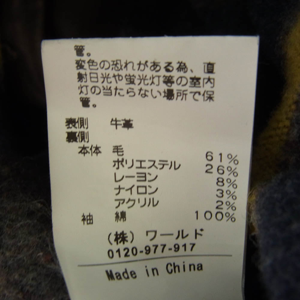 ラギッドファクットリー AA387-97002JJ ブランケット ライナー ホースハイド レザー コート ブラウン系 M【中古】