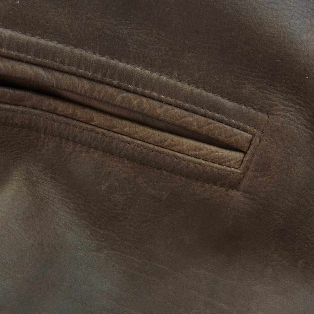 ラギッドファクットリー AA387-97002JJ ブランケット ライナー ホースハイド レザー コート ブラウン系 M【中古】