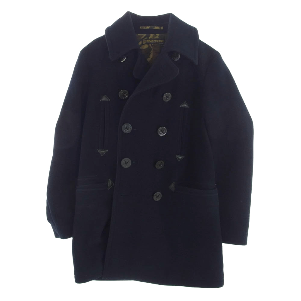 ラギッドファクットリー ウール混 Pコート ネイビー系 S【中古】