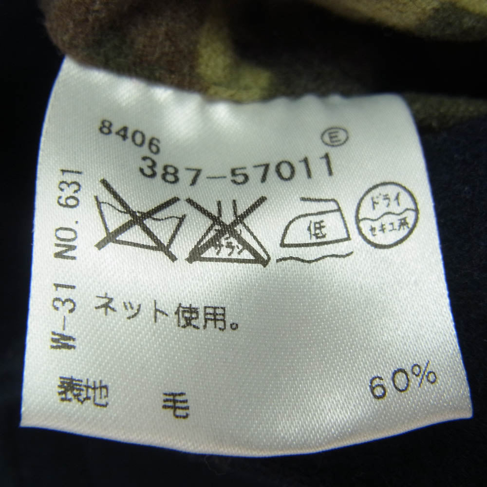 ラギッドファクットリー ウール混 Pコート ネイビー系 S【中古】