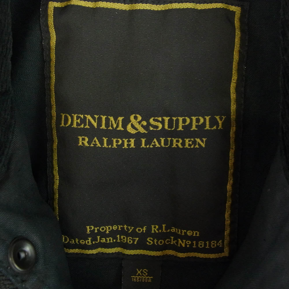 RALPH LAUREN ラルフローレン DENIM＆SUPPLY オイルド 襟コーデュロイ ジャケット ブラック系 XS【中古】