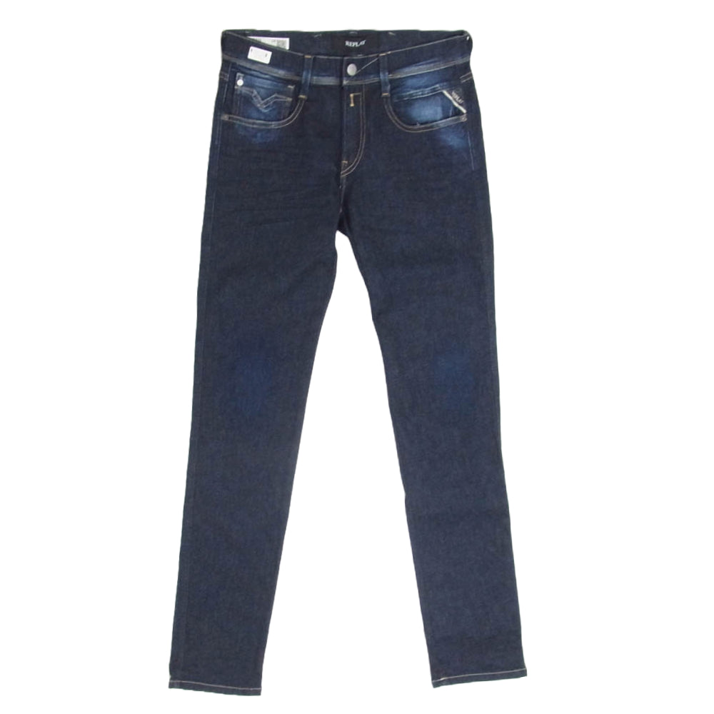 REPLAY リプレイ ANBASS HYPERFLEX 11.5oz ハイパー フレックス デニム パンツ インディゴブルー系 28【中古】