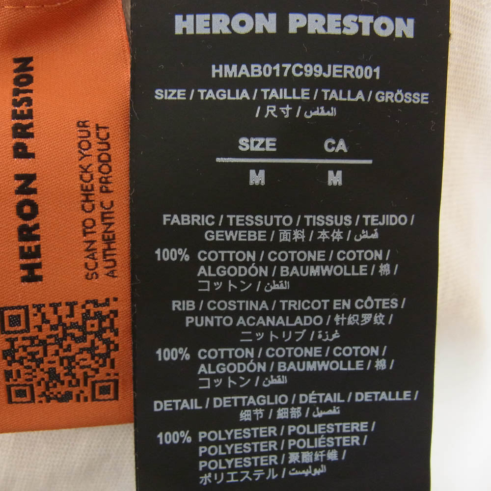 Heron Preston ヘロン プレストン HMAB017C99JER001 TURTLENECK COTTON T-SHIRT 長袖 カットソー ホワイト系 M【中古】