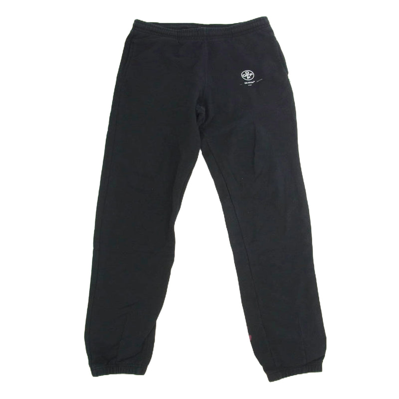 OFF-WHITE オフホワイト OMCH014R19003015 DIAG STENCIL SLIM SWEATPANTS ダイアゴナル ステンシル スリム スウェット パンツ ブラック系 XXL【中古】