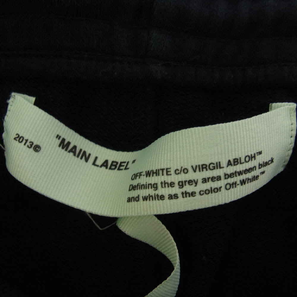 OFF-WHITE オフホワイト OMCH014R19003015 DIAG STENCIL SLIM SWEATPANTS ダイアゴナル ステンシル スリム スウェット パンツ ブラック系 XXL【中古】