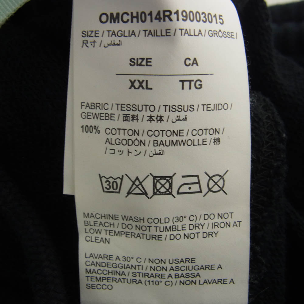 OFF-WHITE オフホワイト OMCH014R19003015 DIAG STENCIL SLIM SWEATPANTS ダイアゴナル ステンシル スリム スウェット パンツ ブラック系 XXL【中古】