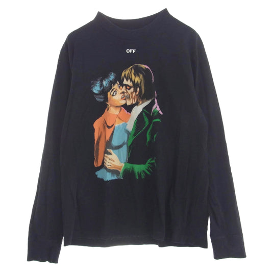 OFF-WHITE オフホワイト OMAB021R19185003 1DIAG BERNINI L/S 長袖 ロングスリーブ カットソー ブラック系 XXL【中古】