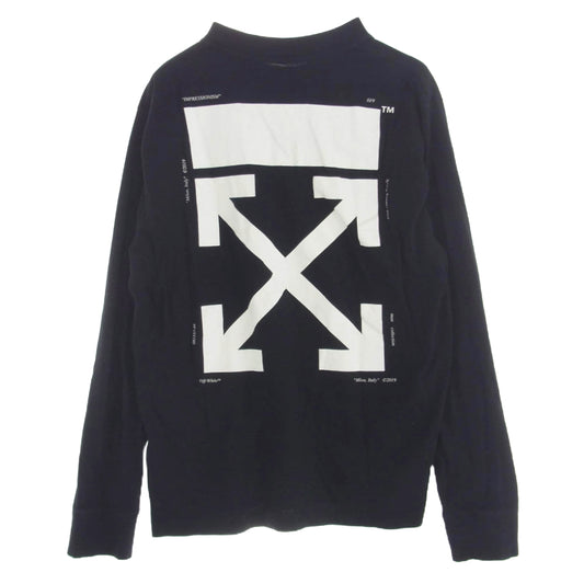 OFF-WHITE オフホワイト OMAB021R19185003 1DIAG BERNINI L/S 長袖 ロングスリーブ カットソー ブラック系 XXL【中古】