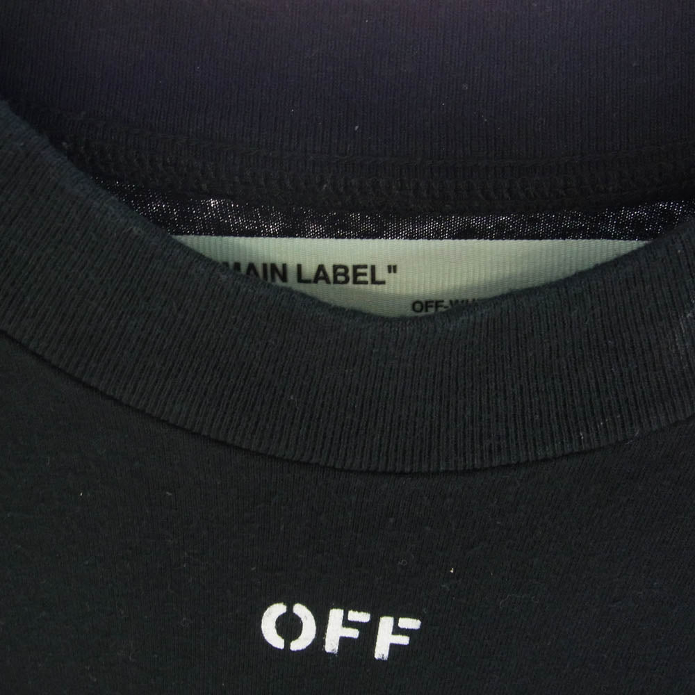 OFF-WHITE オフホワイト OMAB021R19185003 1DIAG BERNINI L/S 長袖 ロングスリーブ カットソー ブラック系 XXL【中古】