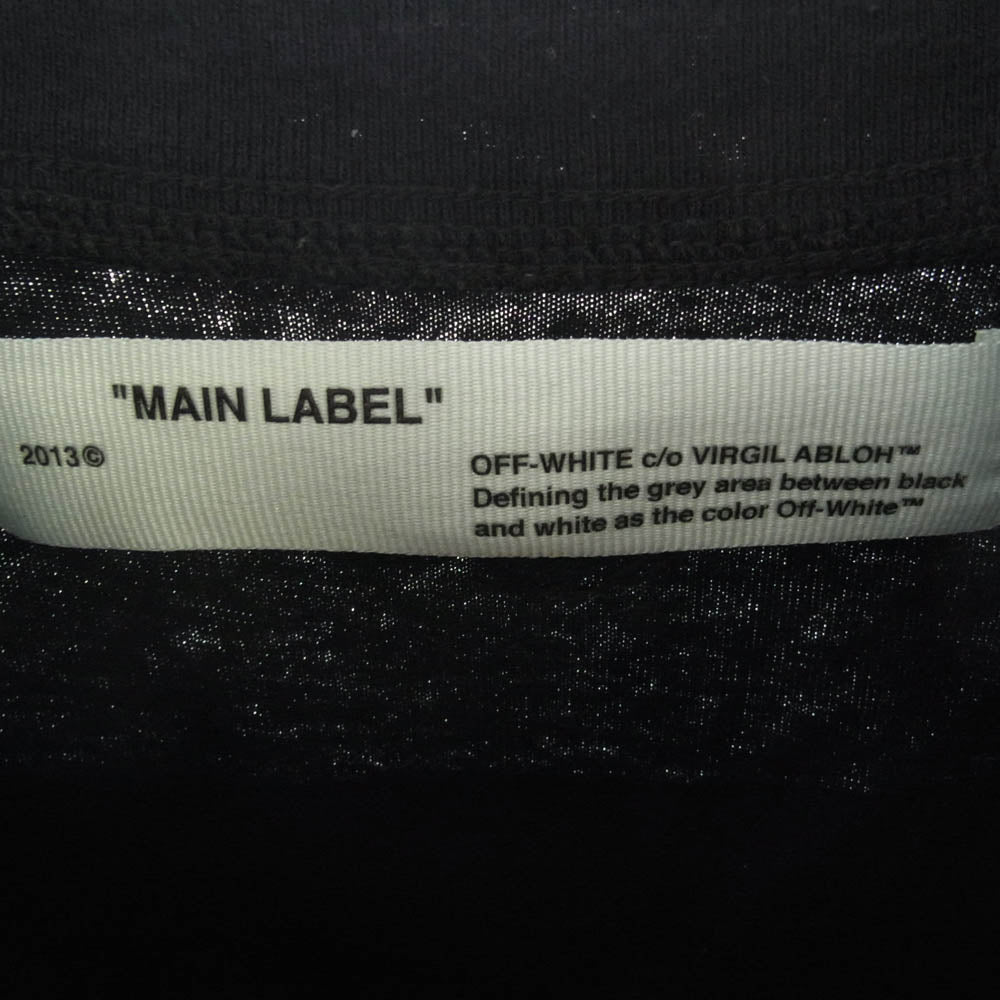 OFF-WHITE オフホワイト OMAB021R19185003 1DIAG BERNINI L/S 長袖 ロングスリーブ カットソー ブラック系 XXL【中古】