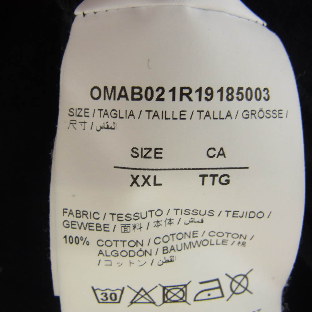 OFF-WHITE オフホワイト OMAB021R19185003 1DIAG BERNINI L/S 長袖 ロングスリーブ カットソー ブラック系 XXL【中古】