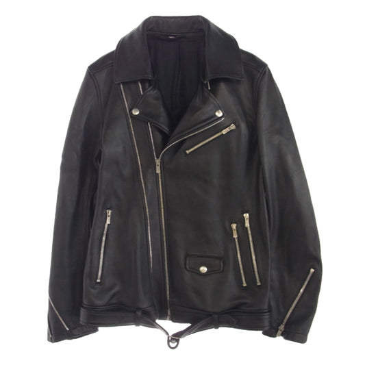 NO ID. ノーアイディ 851203-245L レザートルコ シープ ツイン トラック ライダース JKT ブラック系 1【中古】