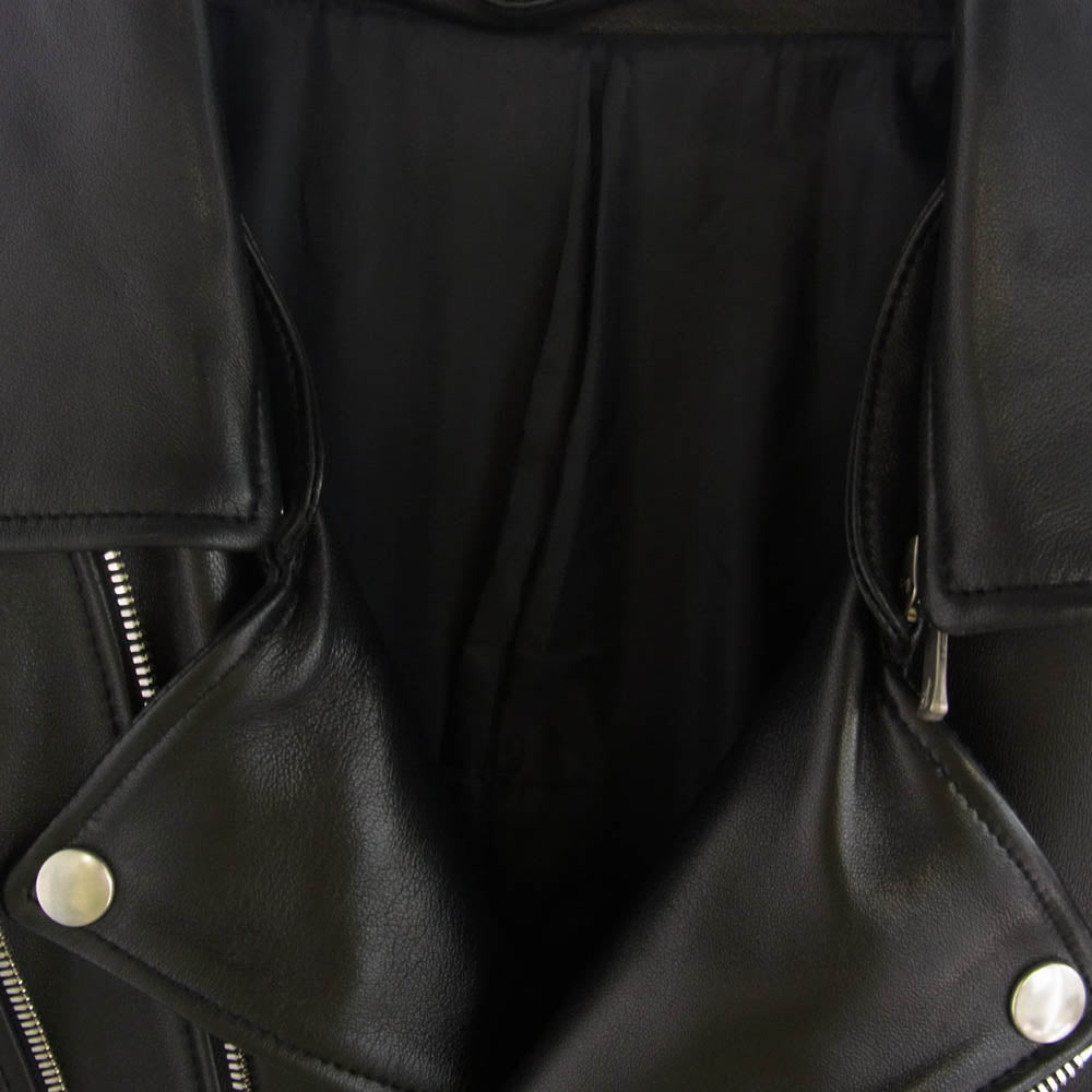 NO ID. ノーアイディ 851203-245L レザートルコ シープ ツイン トラック ライダース JKT ブラック系 1【中古】