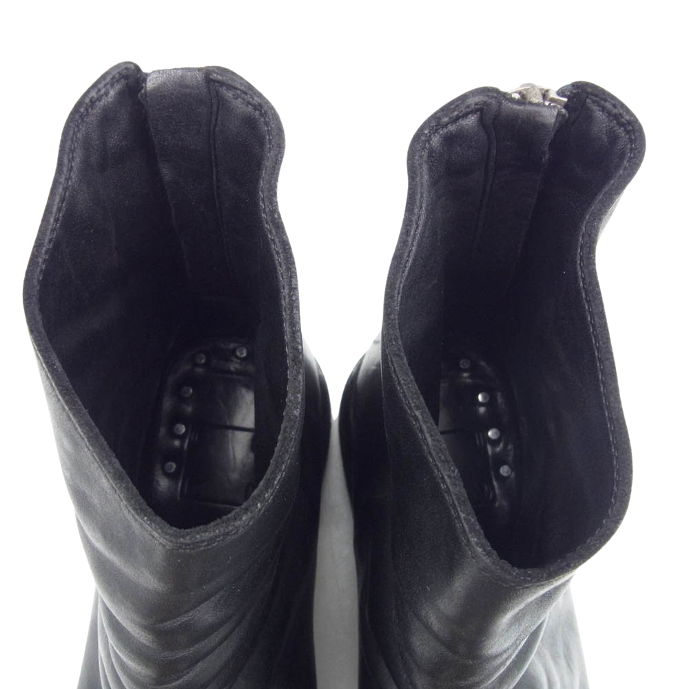 グイディ 9086V Back Zip 馬革 バック ジップ スクエアトゥ ブーツ ブラック系 42.5【中古】