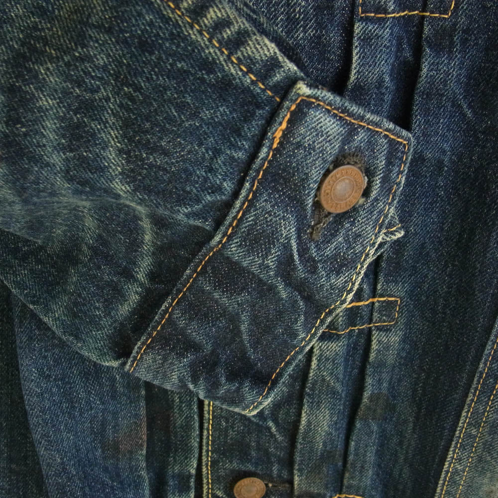SAINT MICHAEL セントマイケル 24SS SM-YS8-0000-C72 DENIM JACKET FIRST 1st ヴィンテージ加工 berberjin ベルベルジン ファースト Gジャン デニム ジャケット インディゴブルー系 L【中古】
