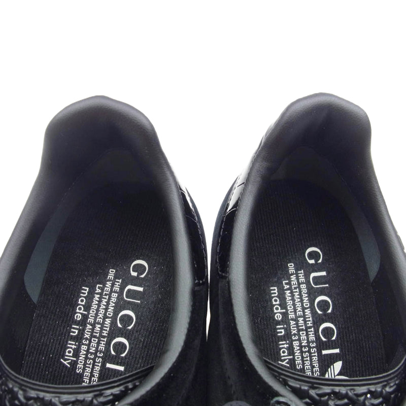 GUCCI グッチ 725627 FAAXP 1058 ADIDAS アディダス Gazelle Wedge ガゼル ウェッジ スニーカー ブラック系 40【新古品】【未使用】【中古】