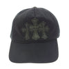 CHROME HEARTS クロムハーツ（原本無） TRUCKER CAP レザー セメタリークロスパッチ メッシュ トラッカー キャップ ブラック系【中古】