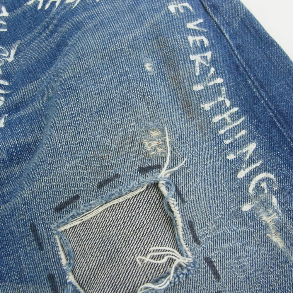 Levi's リーバイス 66501 J22 j31774 0206 Wネーム エクストリームカスタマイズド FULL RIDE リペア加工 デニムパンツ ジーンズ インディゴブルー系【中古】