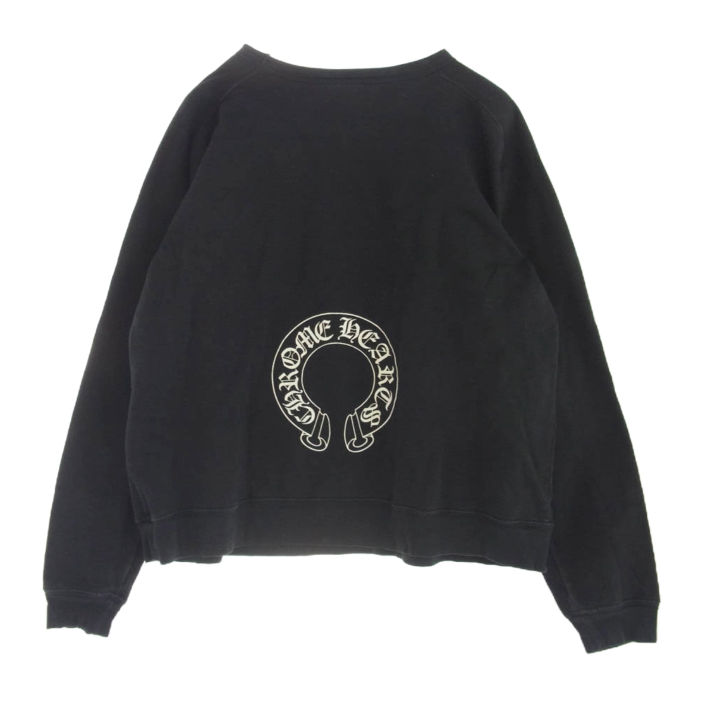 CHROME HEARTS クロムハーツ（原本無） OLD LOGO SWTSHR オールド ホースシューロゴ スウェットトレーナー ブラック系 M【中古】