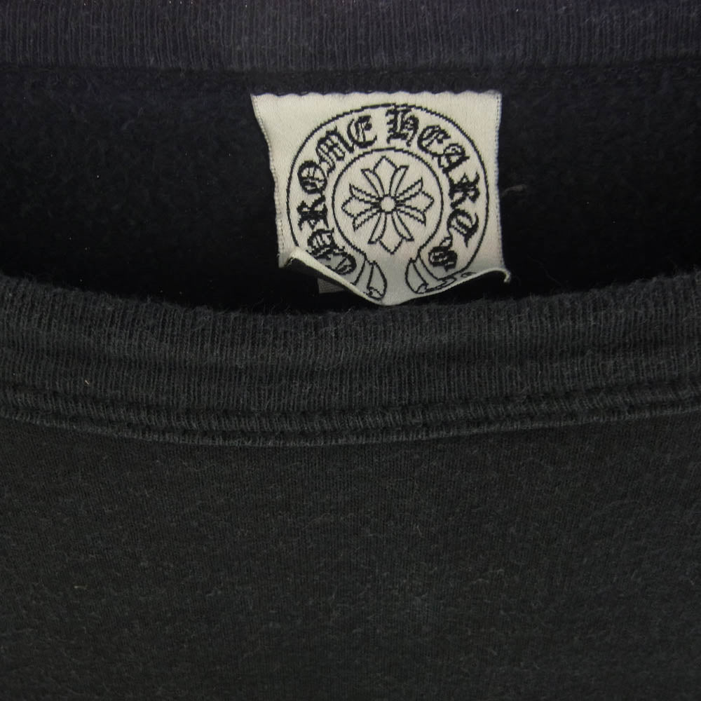 CHROME HEARTS クロムハーツ（原本無） OLD LOGO SWTSHR オールド ホースシューロゴ スウェットトレーナー ブラック系 M【中古】