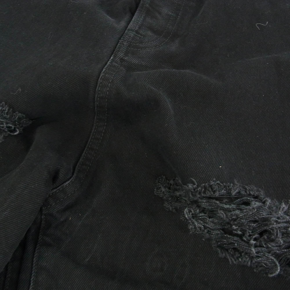 VETEMENTS ヴェトモン UE54240B Destroyed Baggy Jeans デストロイ クラッシュ加工 オーバーサイズ バギー デニムパンツ ジーンズ ブラック系 28【中古】