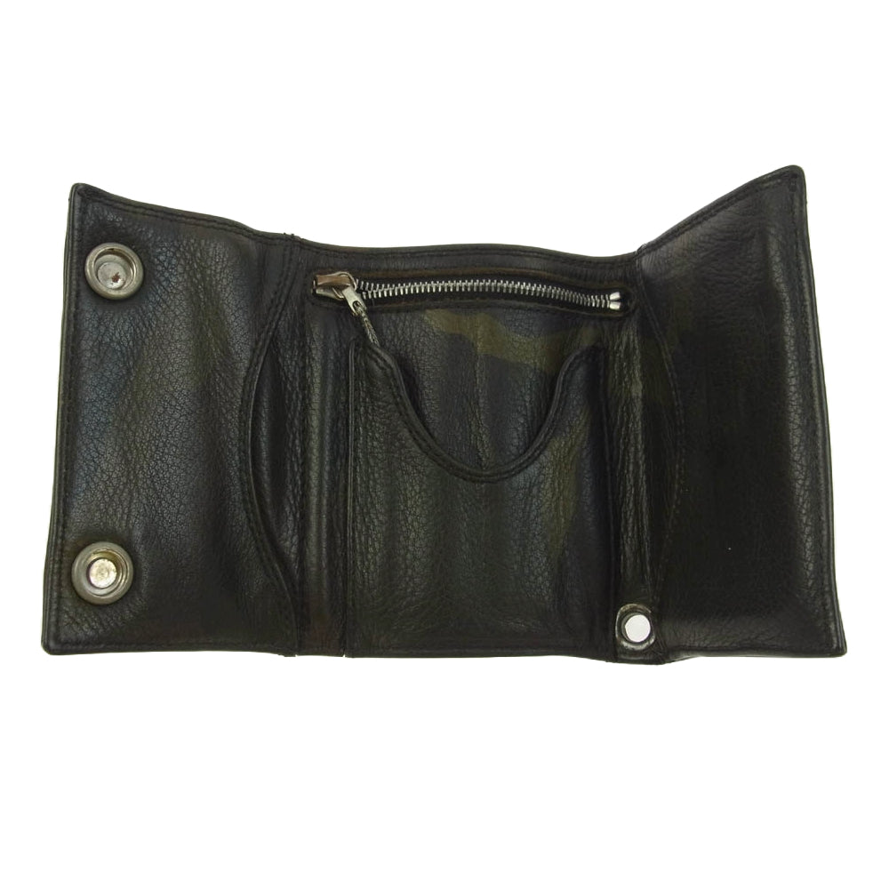 CHROME HEARTS クロムハーツ（原本無） クロスボールボタン 3フォールド カモフラ コンパクトウォレット 三つ折り財布 ブラウン系 カーキ系【中古】