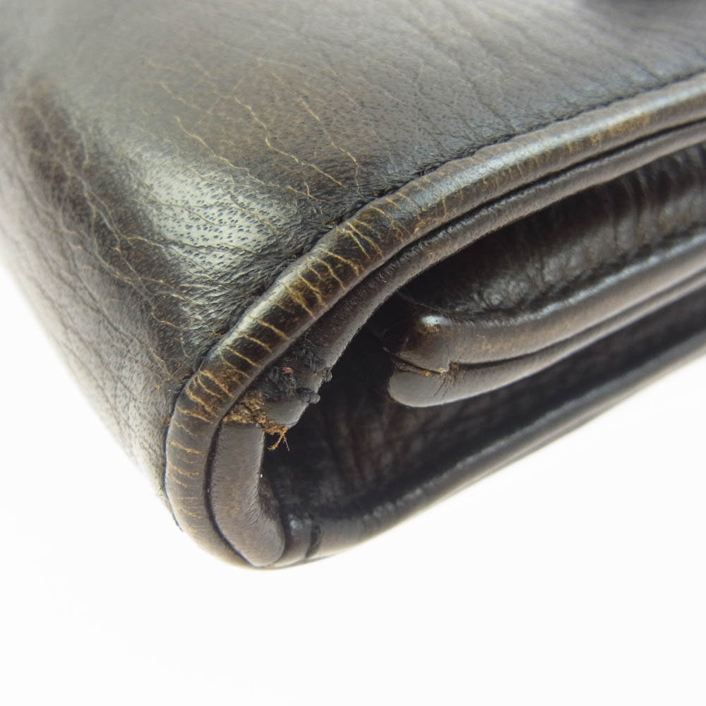 CHROME HEARTS クロムハーツ（原本無） クロスボールボタン 3フォールド カモフラ コンパクトウォレット 三つ折り財布 ブラウン系 カーキ系【中古】