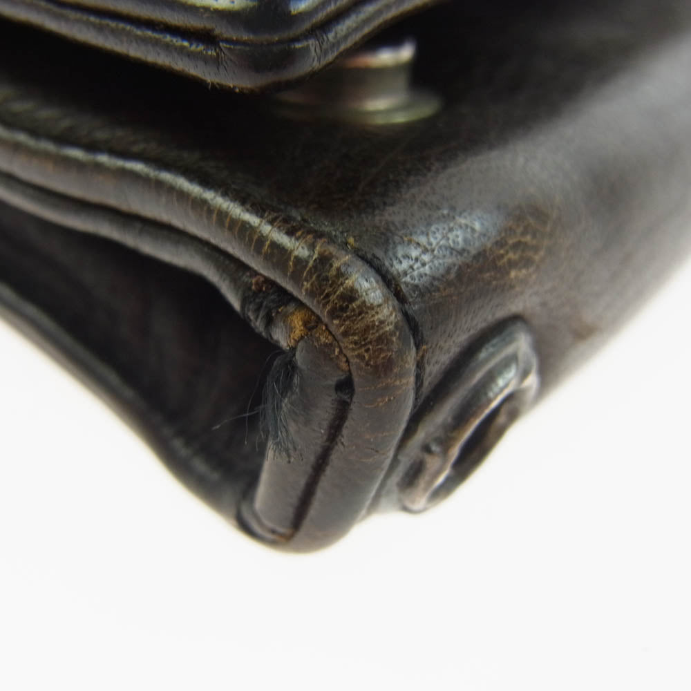 CHROME HEARTS クロムハーツ（原本無） クロスボールボタン 3フォールド カモフラ コンパクトウォレット 三つ折り財布 ブラウン系 カーキ系【中古】