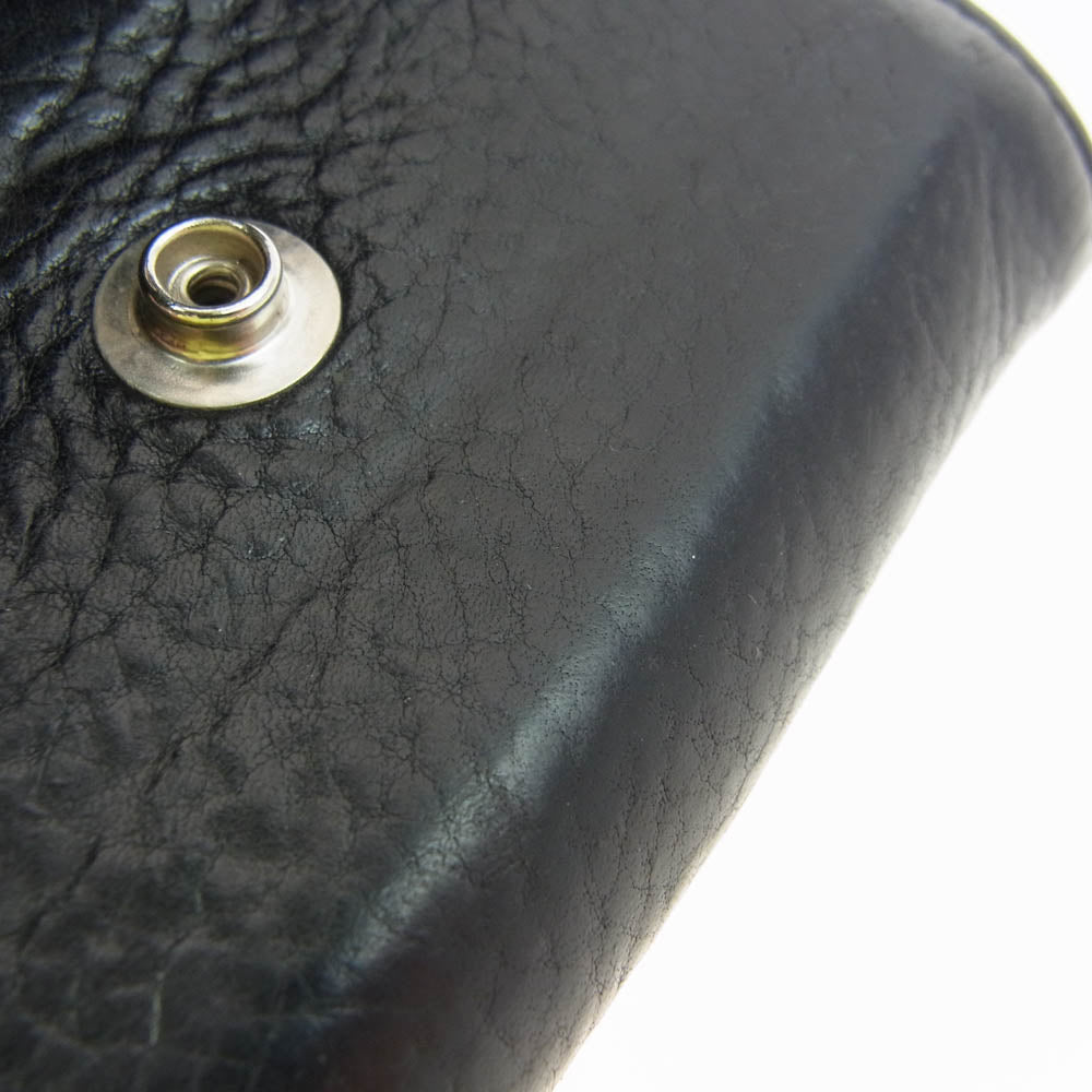CHROME HEARTS クロムハーツ（原本無） TINY WALLET タイニーウォレット CHプラス レザー コンパクトウォレット 財布 ブラック系【中古】
