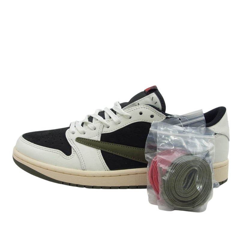 NIKE ナイキ DZ4137-106 Travis Scott トラヴィススコット WMNS Air Jordan 1 Low OG Medium Olive ウィメンズ エアジョーダン1 ロー OG ミディアム オリーブ スニーカー ブラック系 28.5cm【新古品】【未使用】【中古】