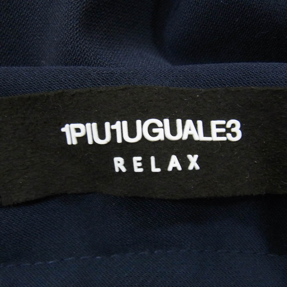 1piu1uguale3 ウノピュウノウグァーレトレ RELAX イージー スラックス パンツ ネイビー系 XL【中古】