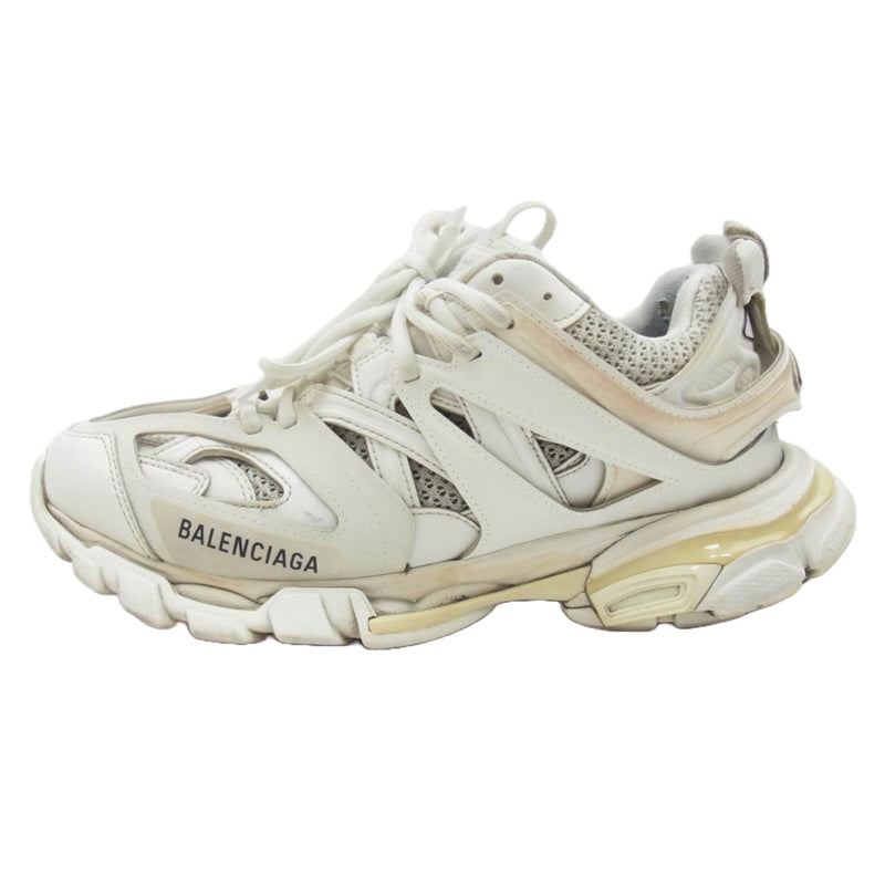 BALENCIAGA バレンシアガ 542023 Track Trainers トラック ローカット スニーカー ホワイト系 40【中古】