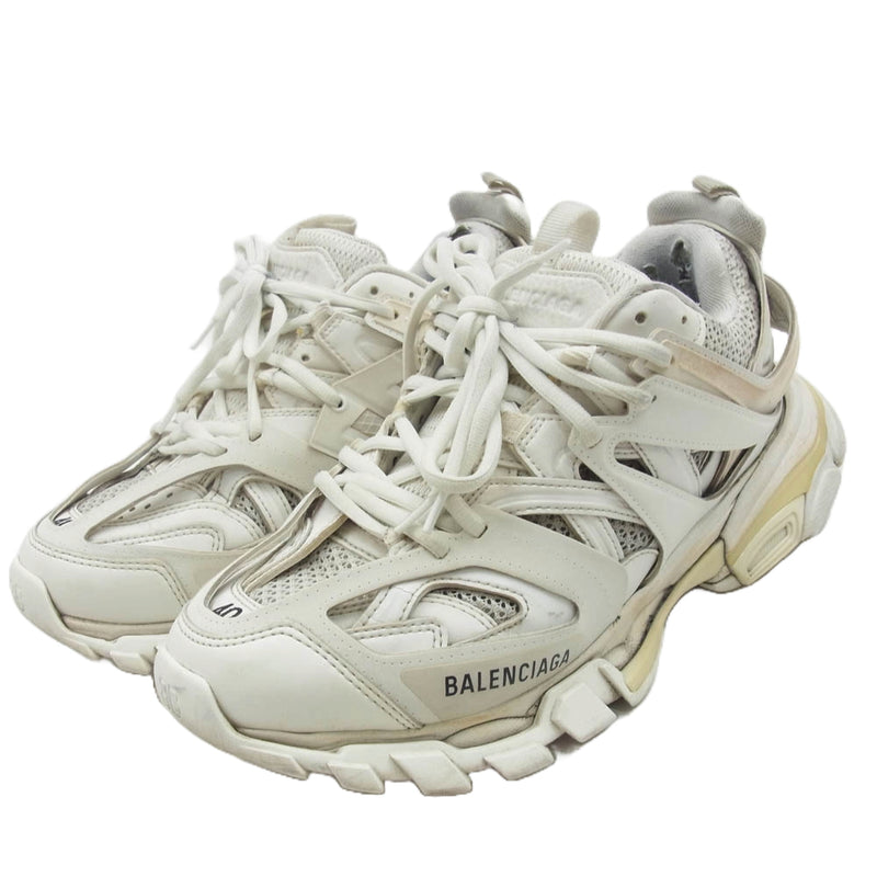 BALENCIAGA バレンシアガ 542023 Track Trainers トラック ローカット スニーカー ホワイト系 40【中古】