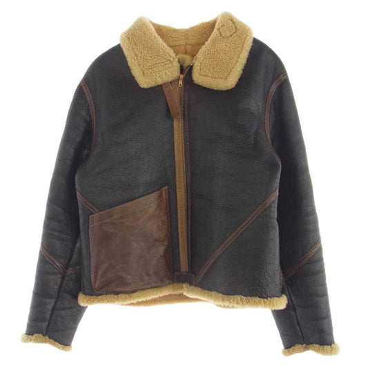 THE FEW ザフュー D-1 S.A.A.D. レザー ムートン ジャケット ブラウン系【中古】