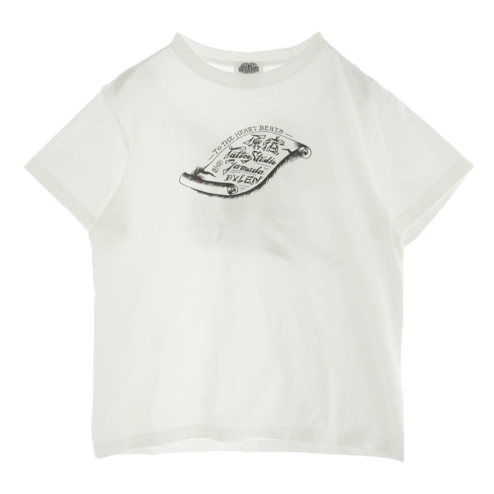 タトゥースタジオ ヤマダ TSY ダガー パンサー プリント 半袖 Tシャツ ホワイト系 M【中古】